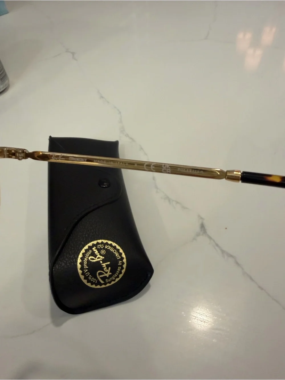 Ray-Ban Gold Frame Caravan Sunglasses with Brown Lenses